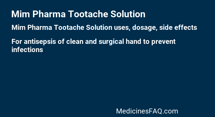 Mim Pharma Tootache Solution