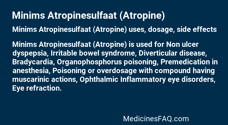 Minims Atropinesulfaat (Atropine)