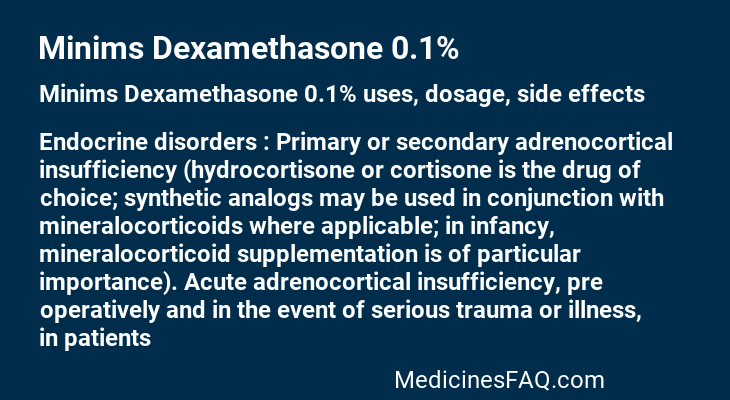 Minims Dexamethasone 0.1%