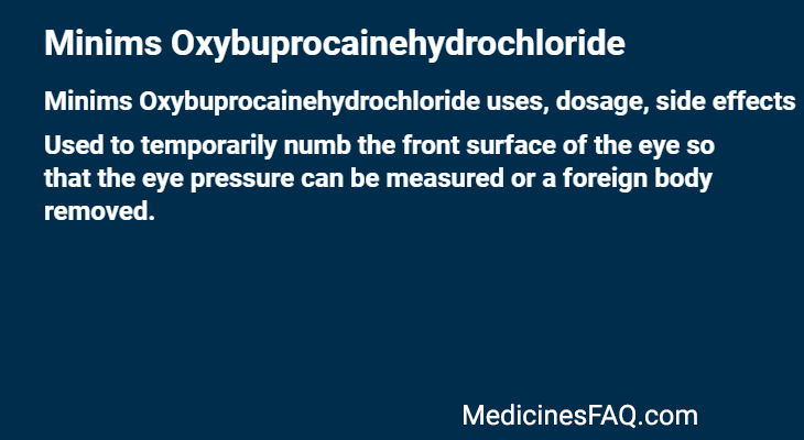 Minims Oxybuprocainehydrochloride