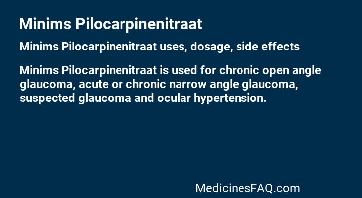 Minims Pilocarpinenitraat