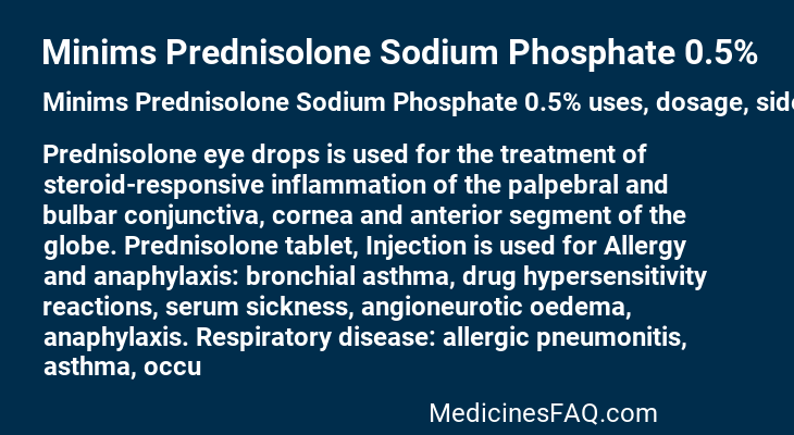 Minims Prednisolone Sodium Phosphate 0.5%