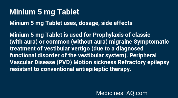 Minium 5 mg Tablet