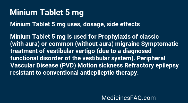 Minium Tablet 5 mg