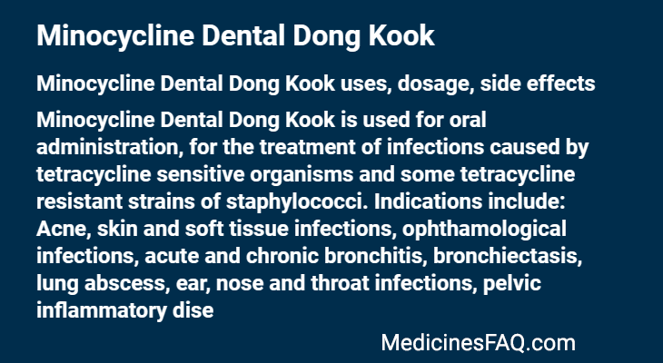 Minocycline Dental Dong Kook