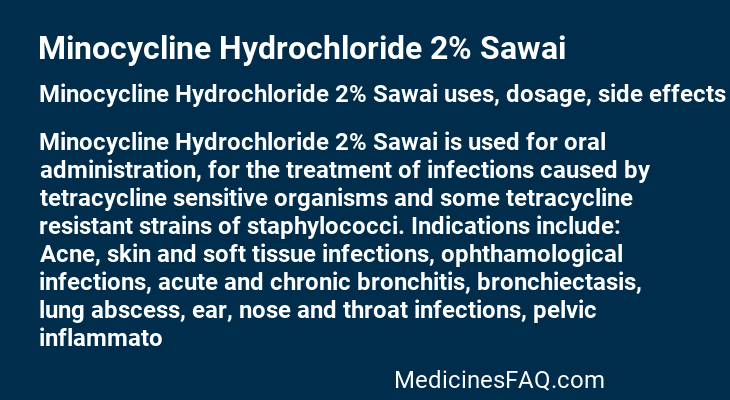Minocycline Hydrochloride 2% Sawai