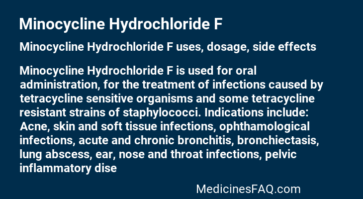 Minocycline Hydrochloride F