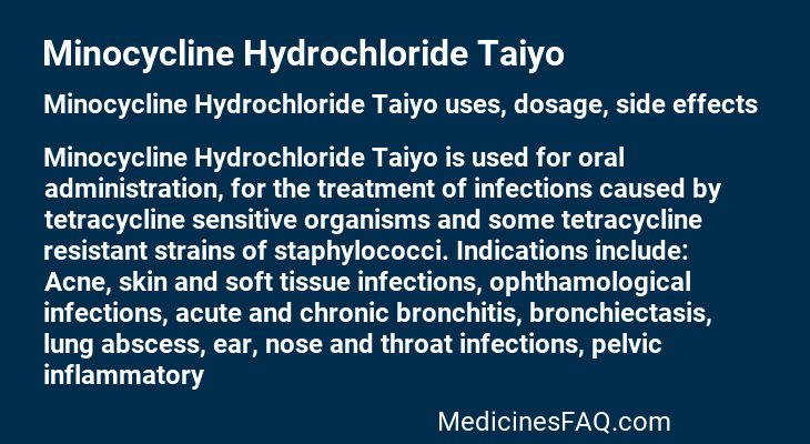Minocycline Hydrochloride Taiyo