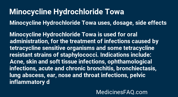 Minocycline Hydrochloride Towa
