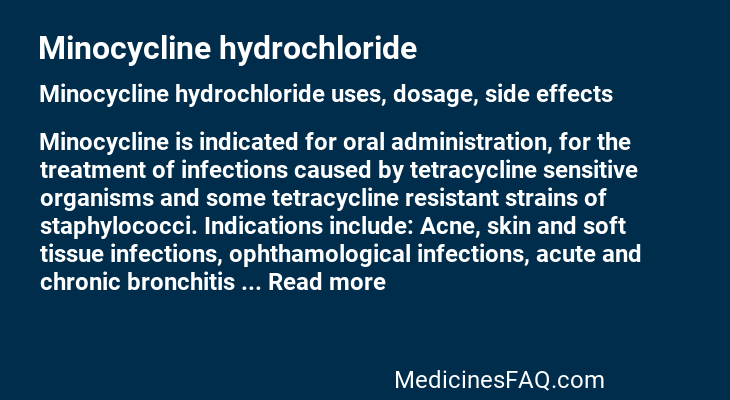 Minocycline hydrochloride