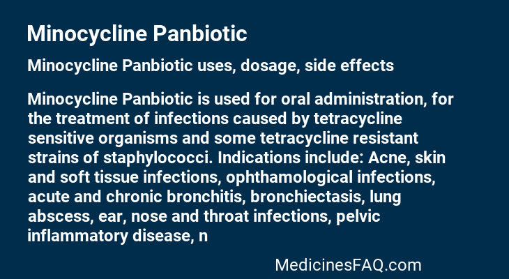 Minocycline Panbiotic