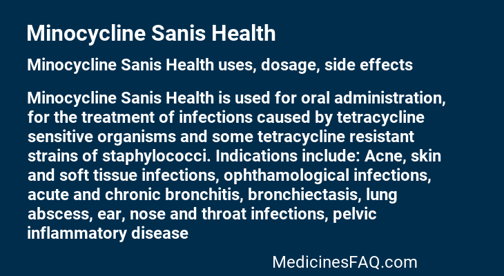 Minocycline Sanis Health