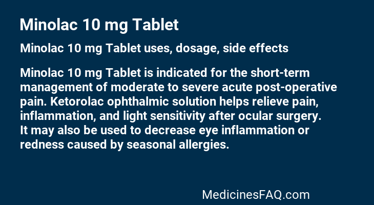 Minolac 10 mg Tablet