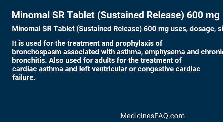 Minomal SR Tablet (Sustained Release) 600 mg