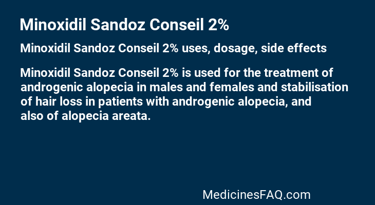 Minoxidil Sandoz Conseil 2%