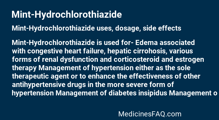 Mint-Hydrochlorothiazide
