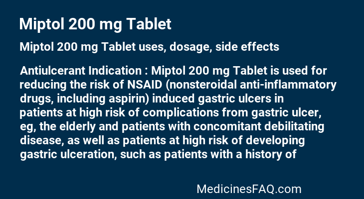 Miptol 200 mg Tablet