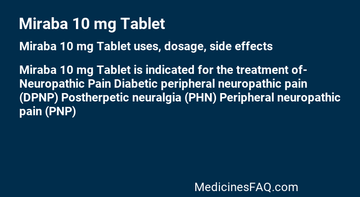 Miraba 10 mg Tablet