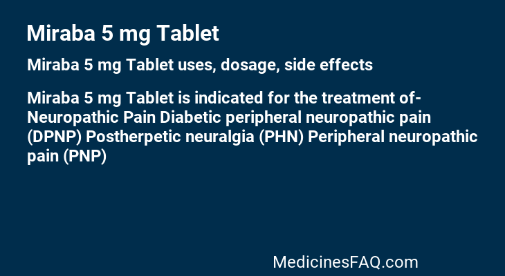 Miraba 5 mg Tablet