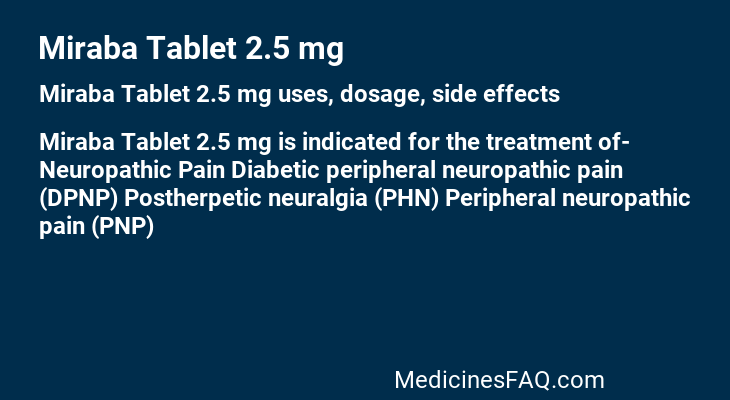 Miraba Tablet 2.5 mg