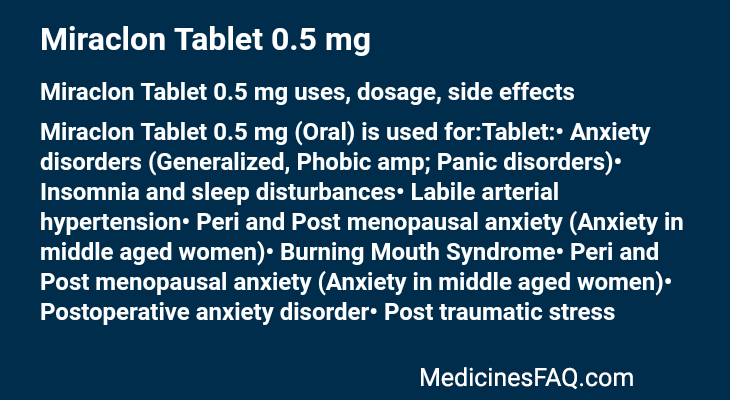 Miraclon Tablet 0.5 mg