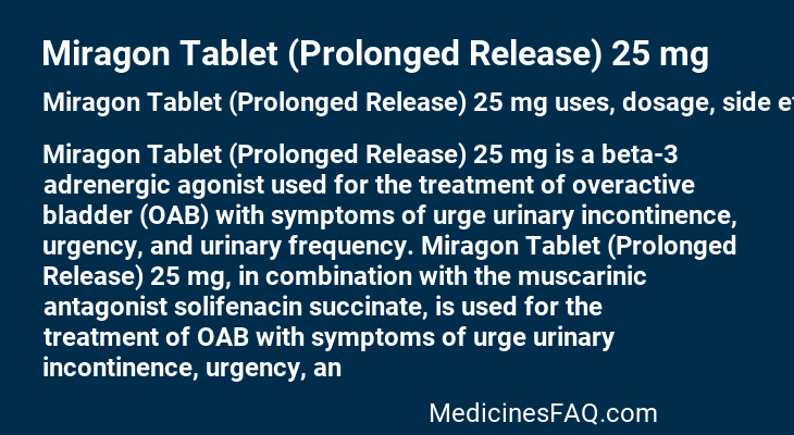 Miragon Tablet (Prolonged Release) 25 mg