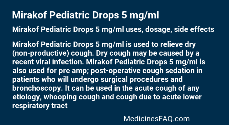 Mirakof Pediatric Drops 5 mg/ml