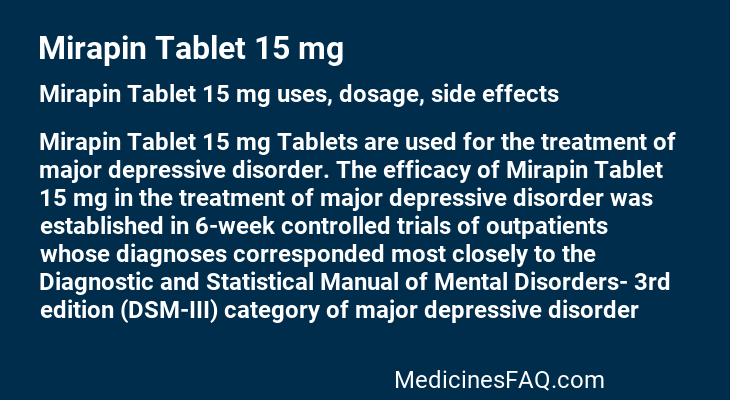 Mirapin Tablet 15 mg