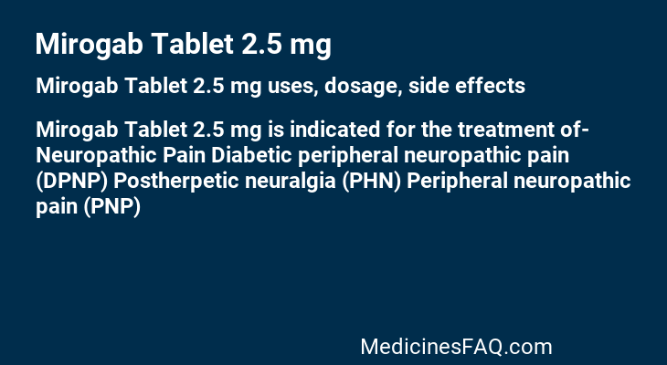 Mirogab Tablet 2.5 mg