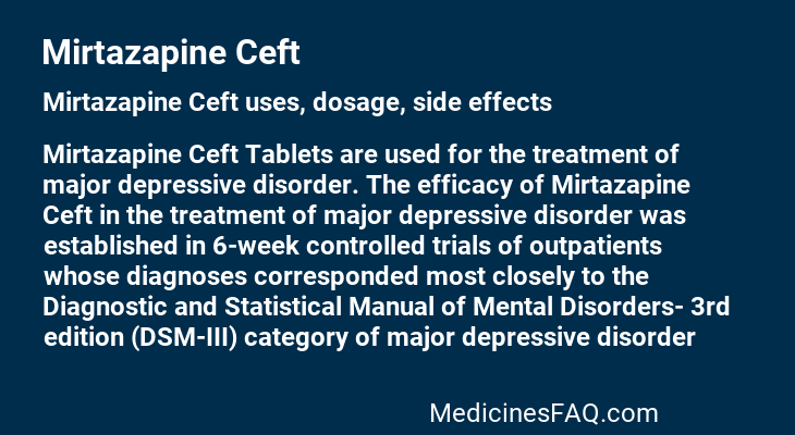 Mirtazapine Ceft