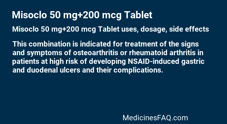 Misoclo 50 mg+200 mcg Tablet