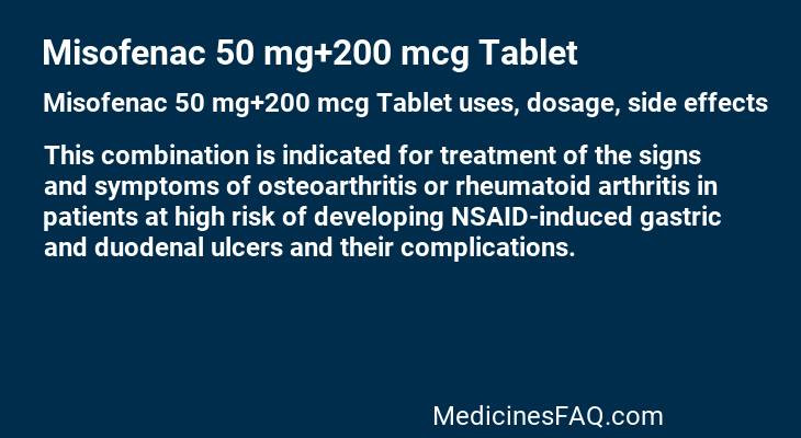 Misofenac 50 mg+200 mcg Tablet