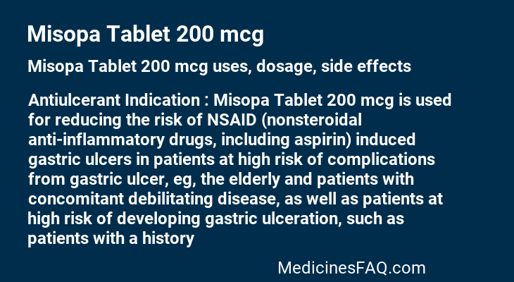 Misopa Tablet 200 mcg