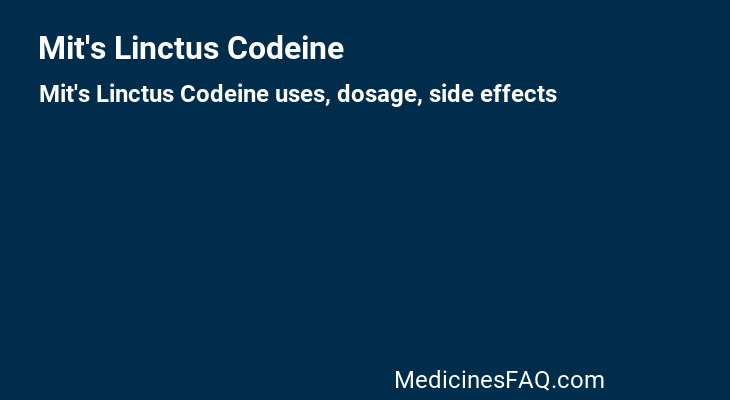 Mit's Linctus Codeine