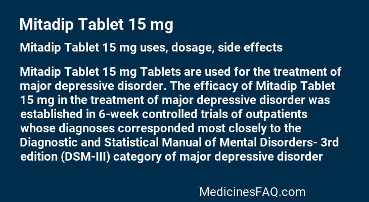 Mitadip Tablet 15 mg