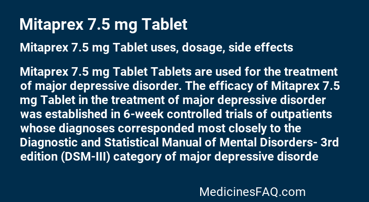 Mitaprex 7.5 mg Tablet