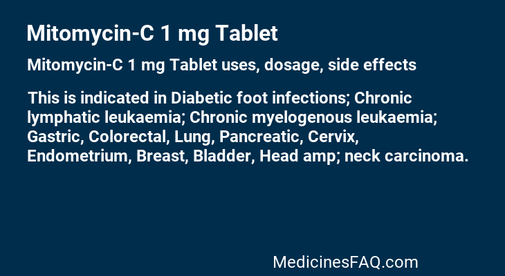 Mitomycin-C 1 mg Tablet