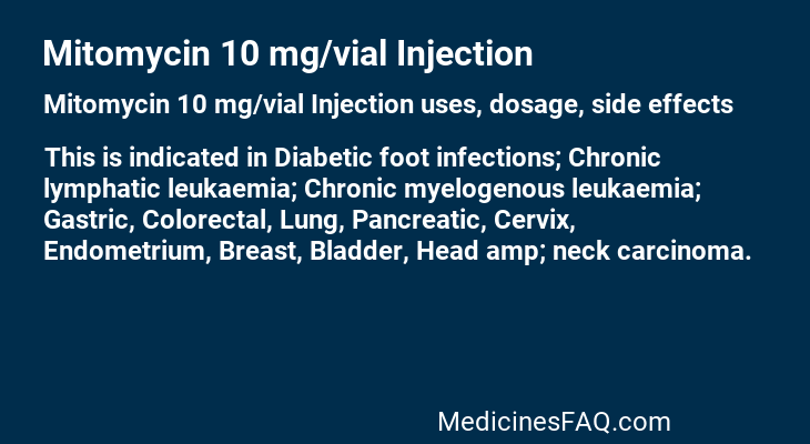 Mitomycin 10 mg/vial Injection