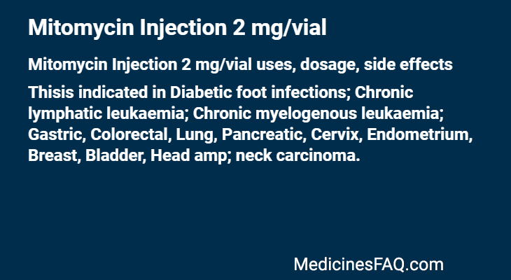 Mitomycin Injection 2 mg/vial