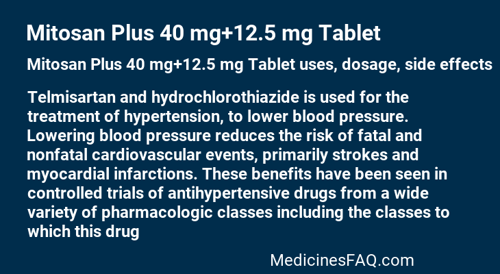 Mitosan Plus 40 mg+12.5 mg Tablet