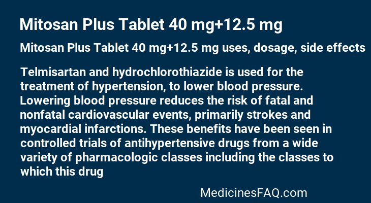 Mitosan Plus Tablet 40 mg+12.5 mg