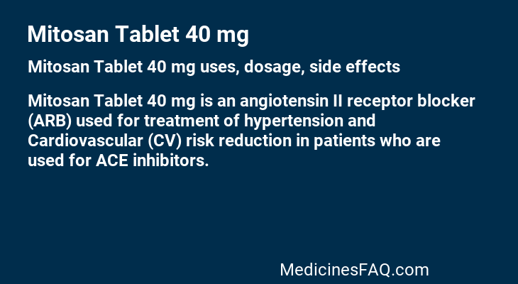 Mitosan Tablet 40 mg