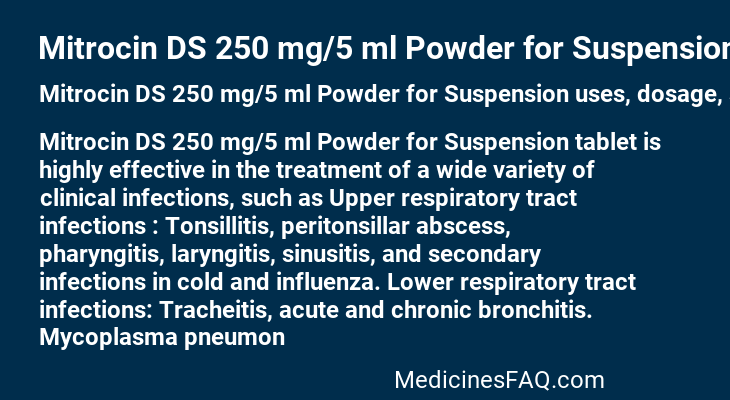 Mitrocin DS 250 mg/5 ml Powder for Suspension