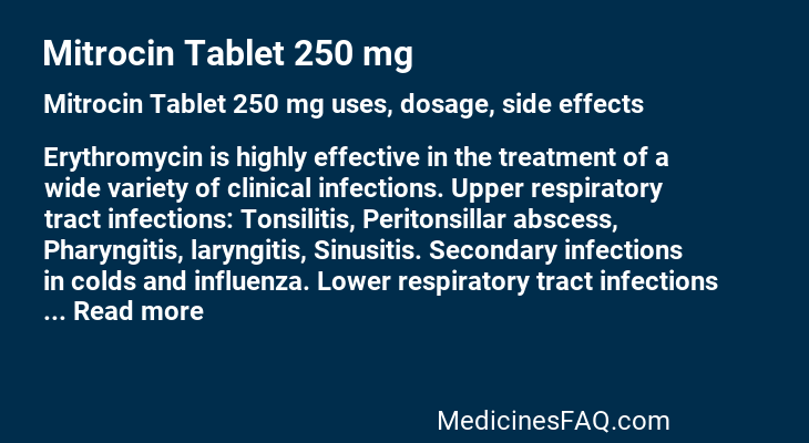 Mitrocin Tablet 250 mg