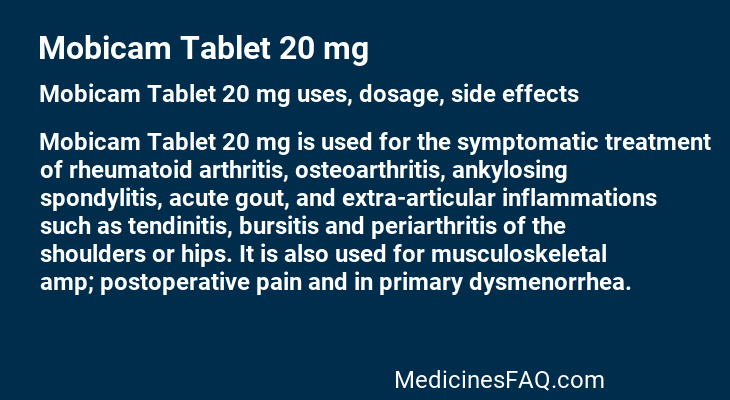 Mobicam Tablet 20 mg