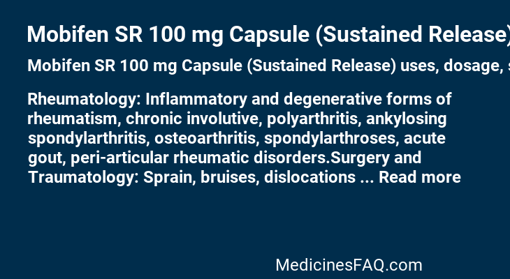 Mobifen SR 100 mg Capsule (Sustained Release)