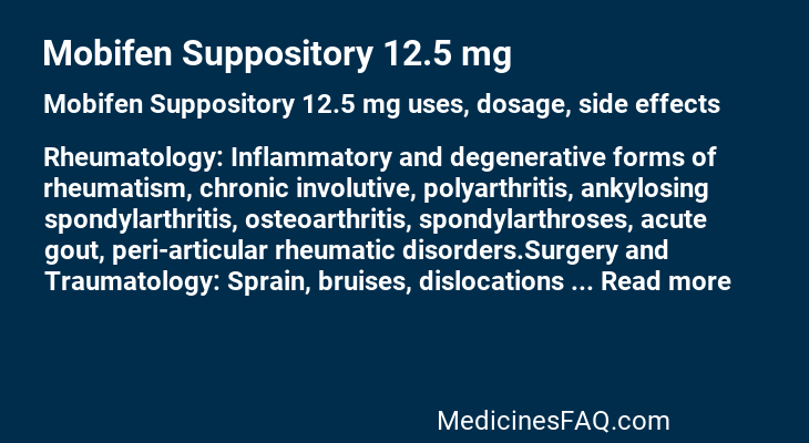 Mobifen Suppository 12.5 mg