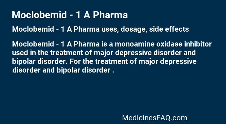 Moclobemid - 1 A Pharma