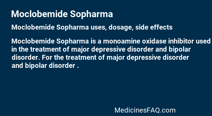 Moclobemide Sopharma