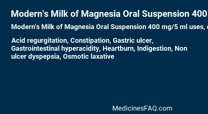 Modern's Milk of Magnesia Oral Suspension 400 mg/5 ml